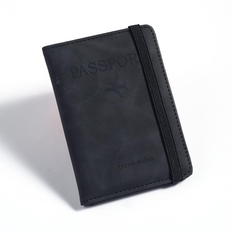 Women Men Rfid Vintage Business Passport Covers Holder Multi-Function Id Bank Card Pu Leather Wallet Case Travel Accessories