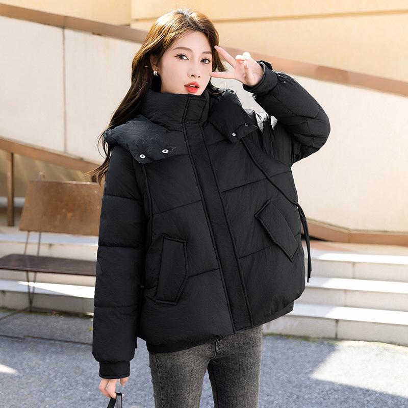 Down and Padded Jacket Women's Winter 2025 New Women's Fashion Slimming Hooded Cropped Jacket