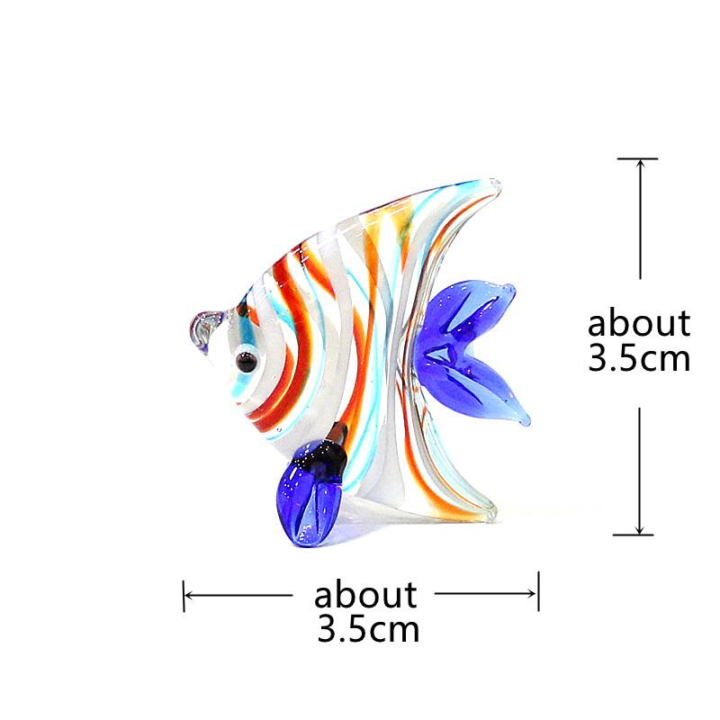 Mini Ocean Fish Figurine Cute Glass Sea Fish Ornaments for Diy Home Desktop Fairy Garden Micro Landscape Aquarium Decor Supplies