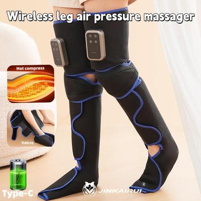 Wireless Leg Massager Air Pressure Leg and Thigh Air Wave Air Bag Electric Muscle Heat Compress Slimming Device