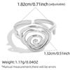 Stainless Steel Metal Spiral Line Open Rings For Women Men Minimalist Gold Color Circle Geometric Finger Ring Jewelry Gifts