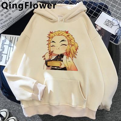 Cute Demon Slayer Anime Hoodie Women Rengoku Kyoujurou Aesthetic Kawaii Kimetsu No Yaiba Nezuko Sweatshirt Unisexga Hoody Female