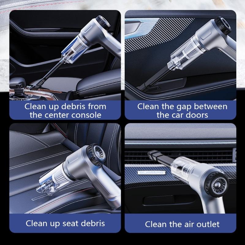 Small Wireless Hand Vacuum for Auto High Power 11000PA Rechargeable with Strong Suction and Attachments for Car