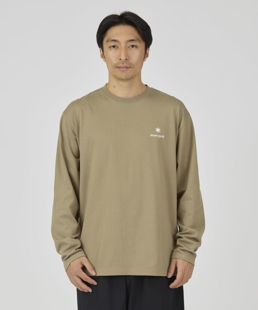 Snow Peak New Standard Logo for men and OFF XL L/S T-Shirt NSD-TS-25AU005 - Long-sleeved T-shirt women, WHITE,