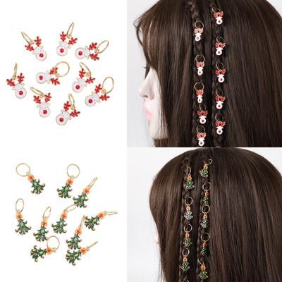 Dreadlocks Hair Rings Metal Hair Cuffs for DIY Hair Braid Jewelry Braiding for Daily Wear Cute Christmas Braiding Hair