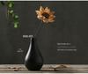 Zen Style Black Ceramic Mini Vase for Dried Flowers – Retro Chinese/Japanese Decor Ornament