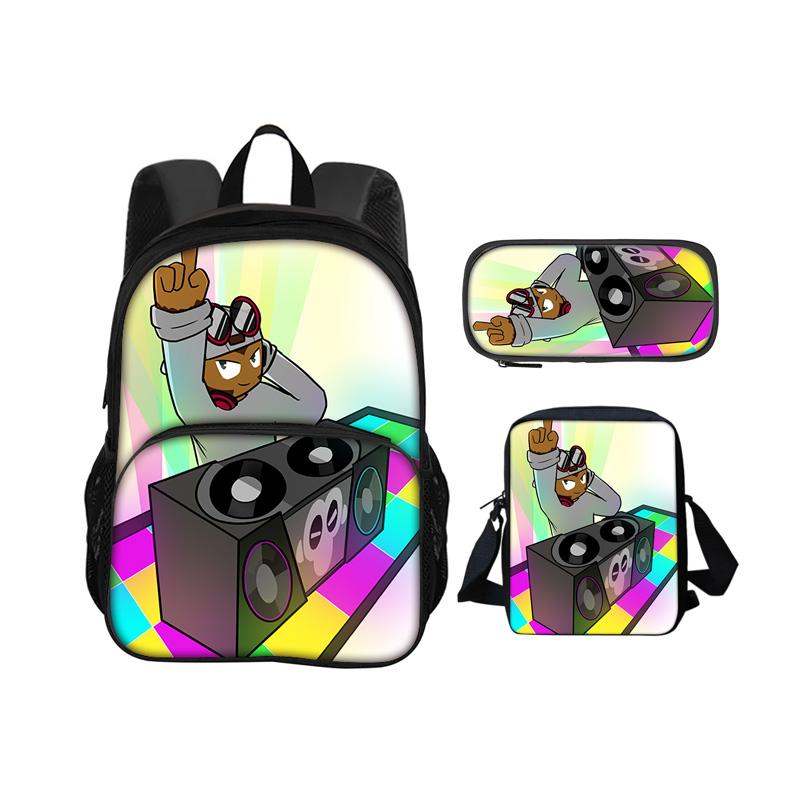 Bloons TD 6 round front bag backpack pencil case shoulder bag 3Pcs Set game printing kindergarten primary school boys and girls