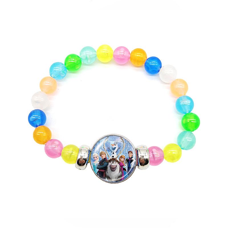 Frozen Princess Elsa Rainbow Beaded Retractable Children's Bracelet