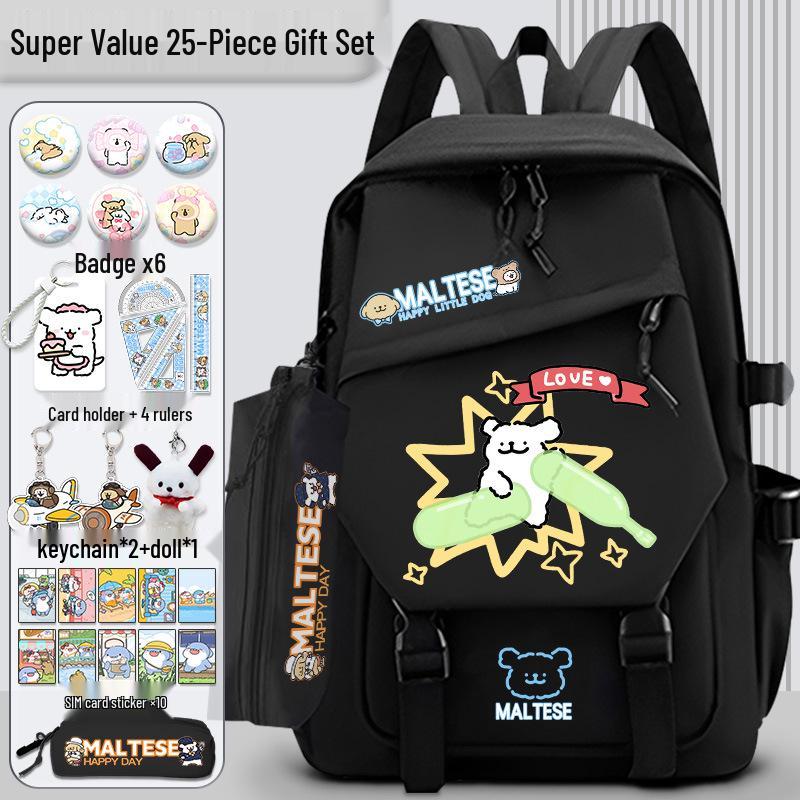 Lively Puppy Girls' Versatile School Backpack - Lightweight, Spacious & Perfect for Travel