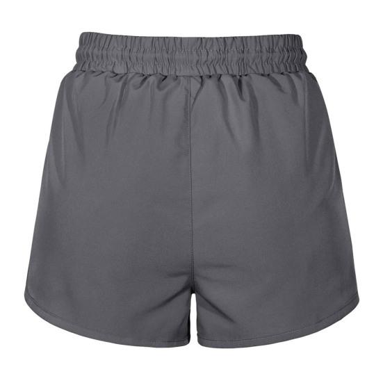 Hidden Zipper Pockets Loose Lounge Shorts with Breathable Holes Women Running Elastic Waist Drawstring Yoga Shorts Female Clothing