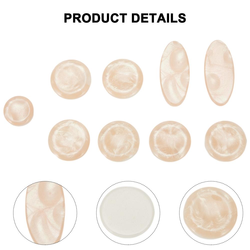 Saxophone Key Buttons Inlays Part 9 Pcs Beige Easy To Install