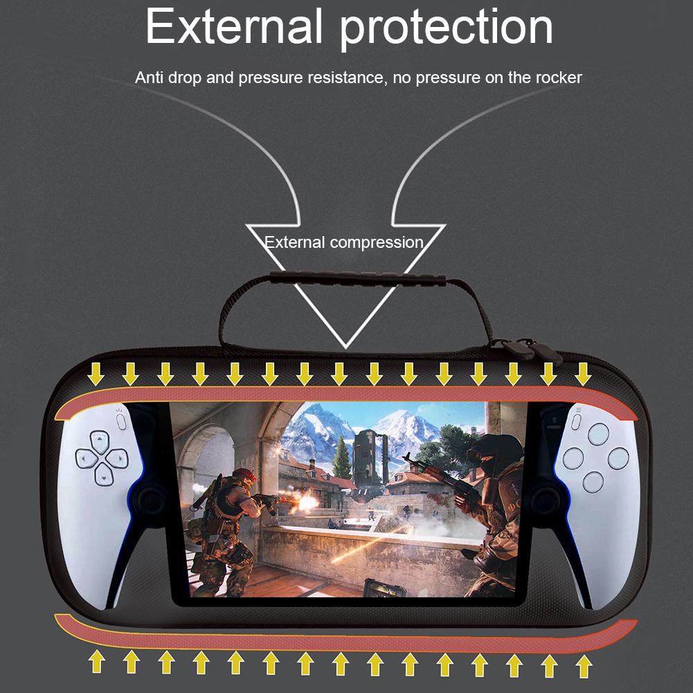 Travel Carrying Case Hard Shell Case with Mesh Pocket Portable Storage Bag for SONY PlayStation Portal Game Console Accessories