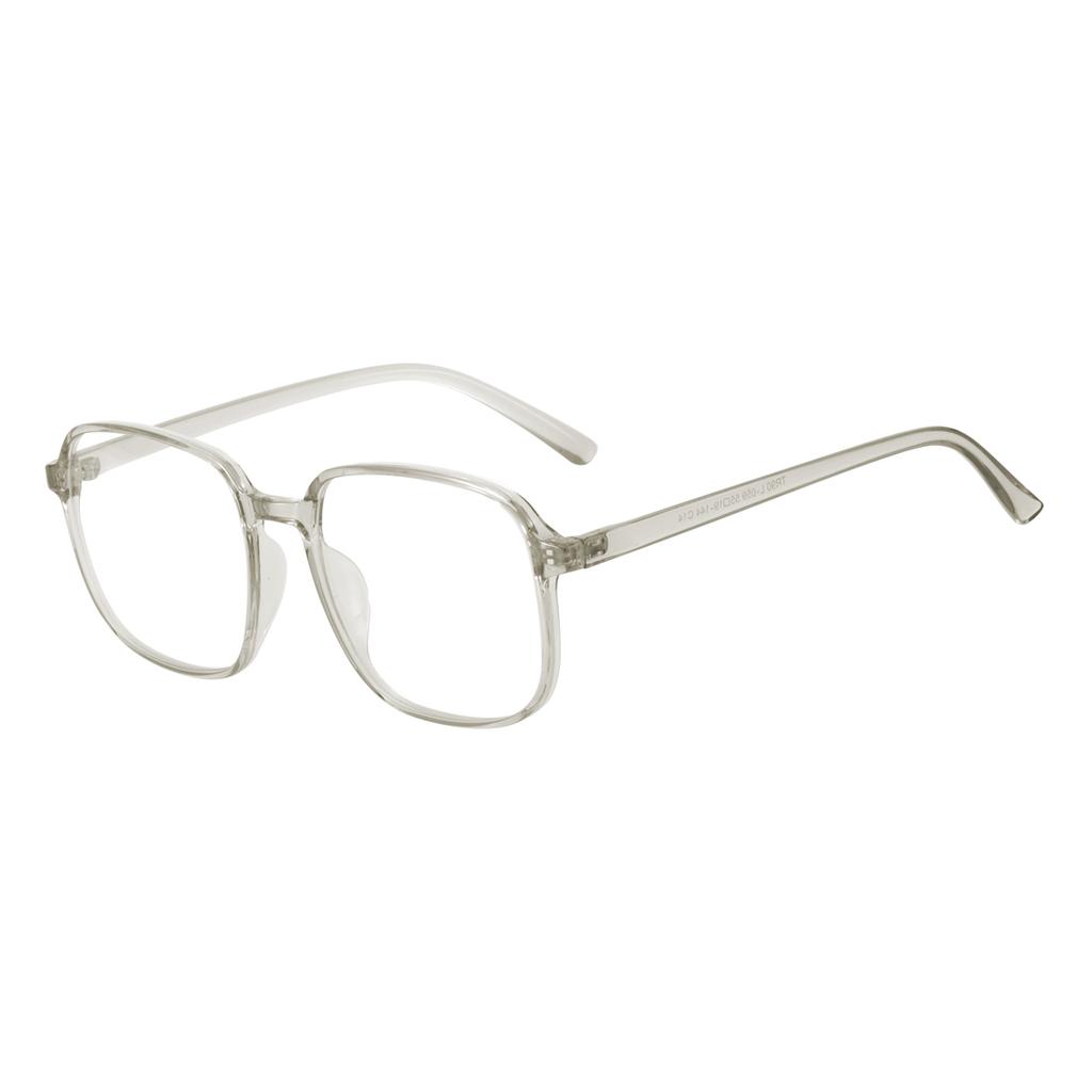 Men Women TR90 Oversized Transparent Spectacle Light Square Full Rim Eyeglasses Frame For Prescription Lenses For Far And Near