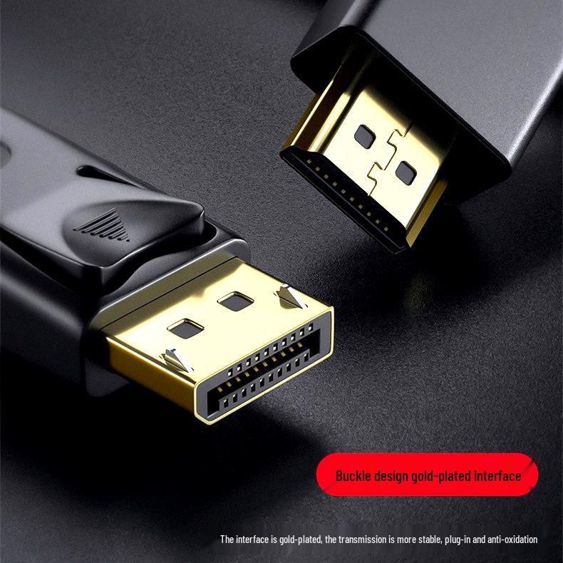 1.8m Gold-Plated DP To HDMI Cable, 4K 30Hz Adapter for Monitor Connection - Supports 1080p