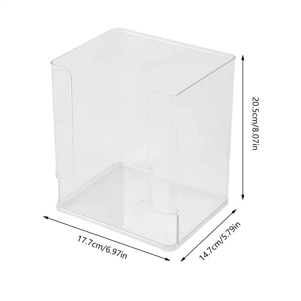 Acrylic Makeup Organizer Top U Opening Divided Cosmetic Storage Case Acrylic Cosmetic Organizer For Offices Home Bathroom Desk