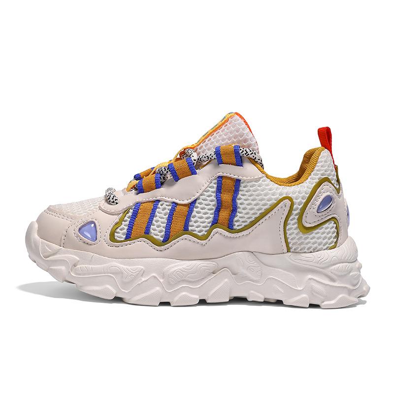 Fashion Leather Girl's Sports Shoes Autumn and Winter Children's Platform Sneakers Breathable Kids Running Shoes zapatos niña