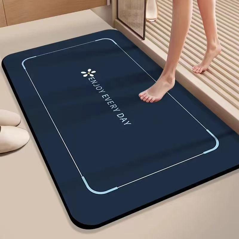 Minimalist Quick-Dry Diatomaceous Earth Bathroom Mat: Absorbent, Easy-Clean, Versatile for Bathroom or Entryway