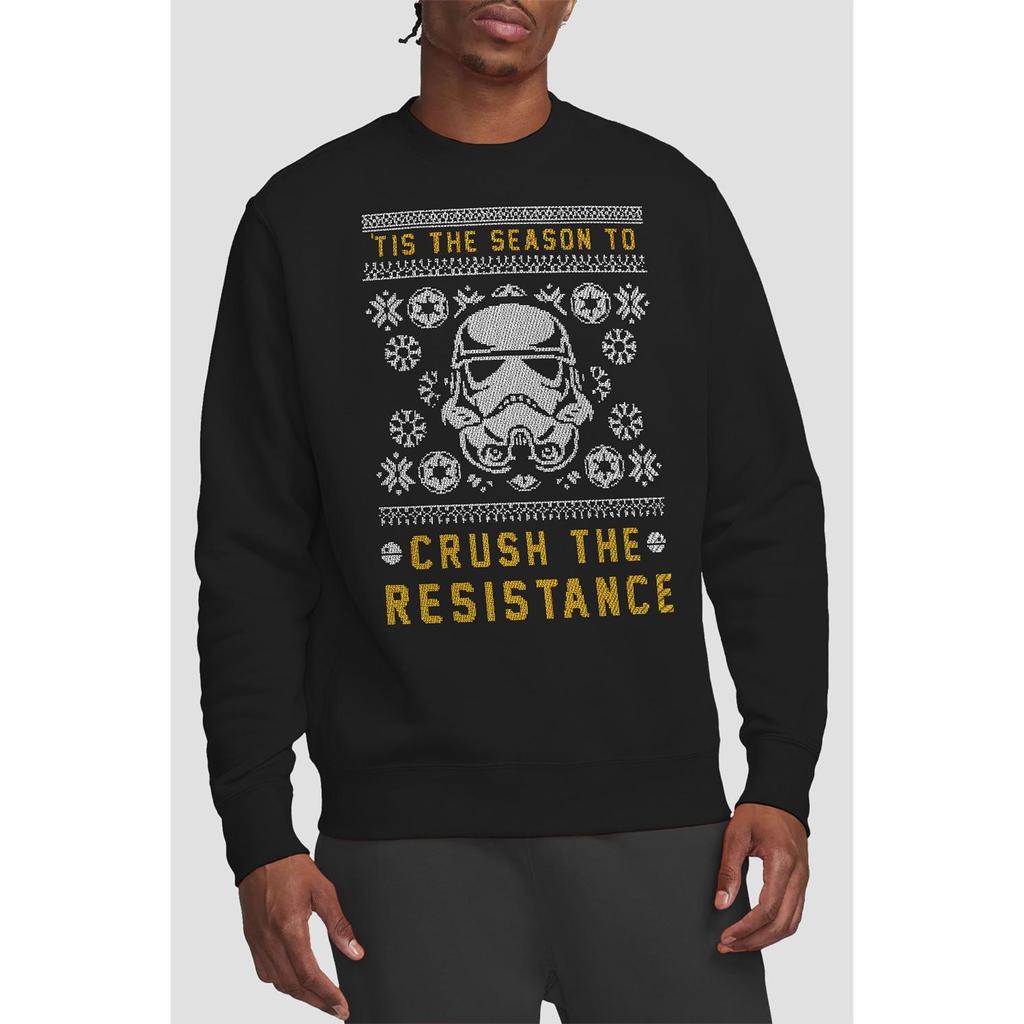 STAR WARS Unisex Erwachsenen Crush The Resistance Dieses Weihnachten Sweatshirt