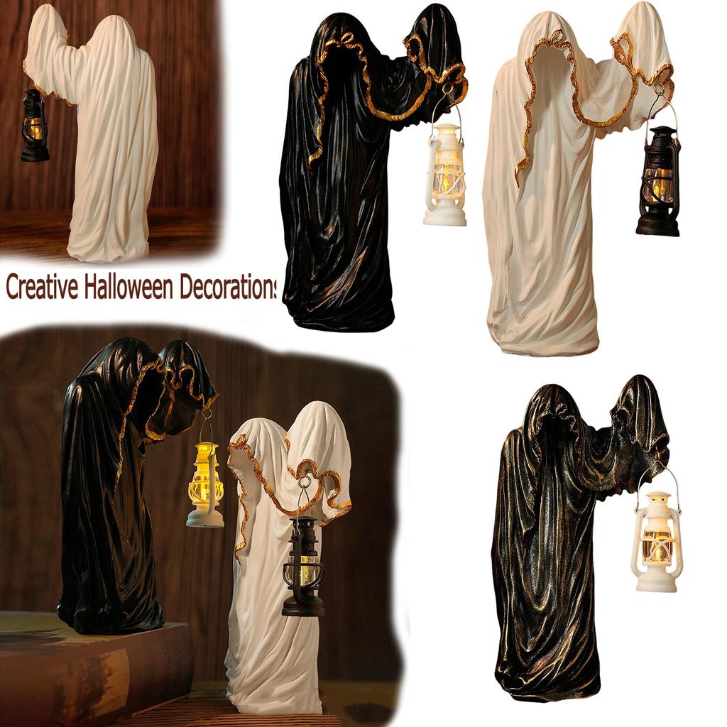 Dark Mysterious Man In Black Desktop Halloween Creative Decoration Ornaments