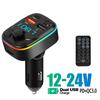 FM Transmitter Bluetooth 3.1A Type-C+Dual USB Port Car Charge Wireless Handsfree Call LED Aux Audio Radio Modulator MP3 Player