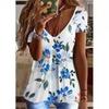 T-shirt da donna a maniche corte stampata in 3D, abbigliamento taglie forti da donna, alla moda e versatile, casual, per l'uso quotidiano