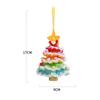 Knitted Christmas Tree With Jingle Bell Plush Christmas Hanging Pendant Wool Crochet Christmas Tree For Christmas Party Decor