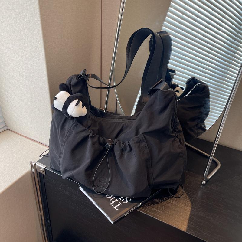 Student Class Pleated Shoulder Bag Large Capacity Women's Bag Crossbody Bag