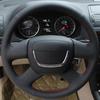 Hand-stitched Black Artificial Leather Car Steering Wheel Cover For Skoda Octavia 2009-2013 Citigo 2011-2012 Roomster Fabia