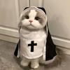 Christmas Pet Dog Cat Cosplay Costume Dress Up Pet Accessories Puppy Kitten Jesus Nun Clothes Breathable Halloween Jumpsuit Coat