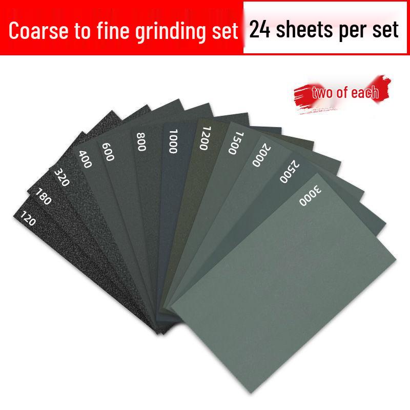 Multipurpose Wet Sandpaper Set for Polishing: Car, Jade, Amber, Wood, Metal, Wall, Billiard Cues