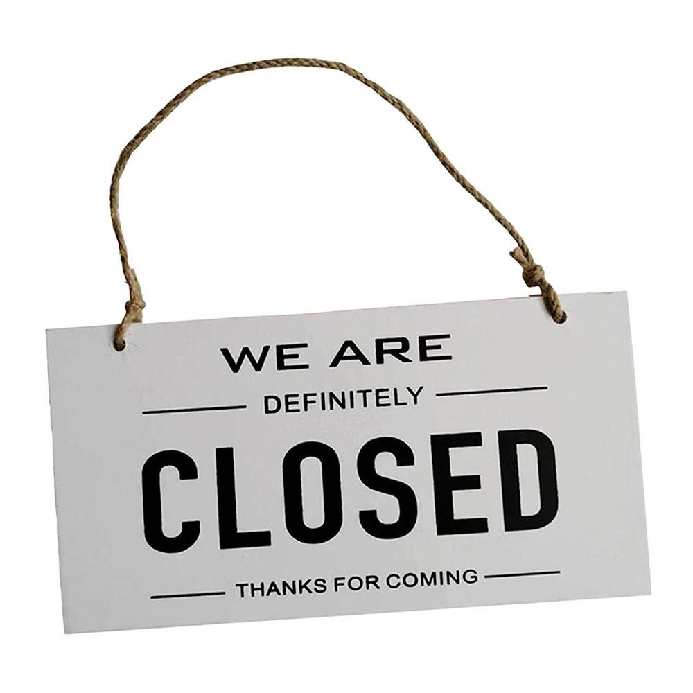 Double Sided Hanging Sign With Ring Open and Closed Club Business Sign  Shop