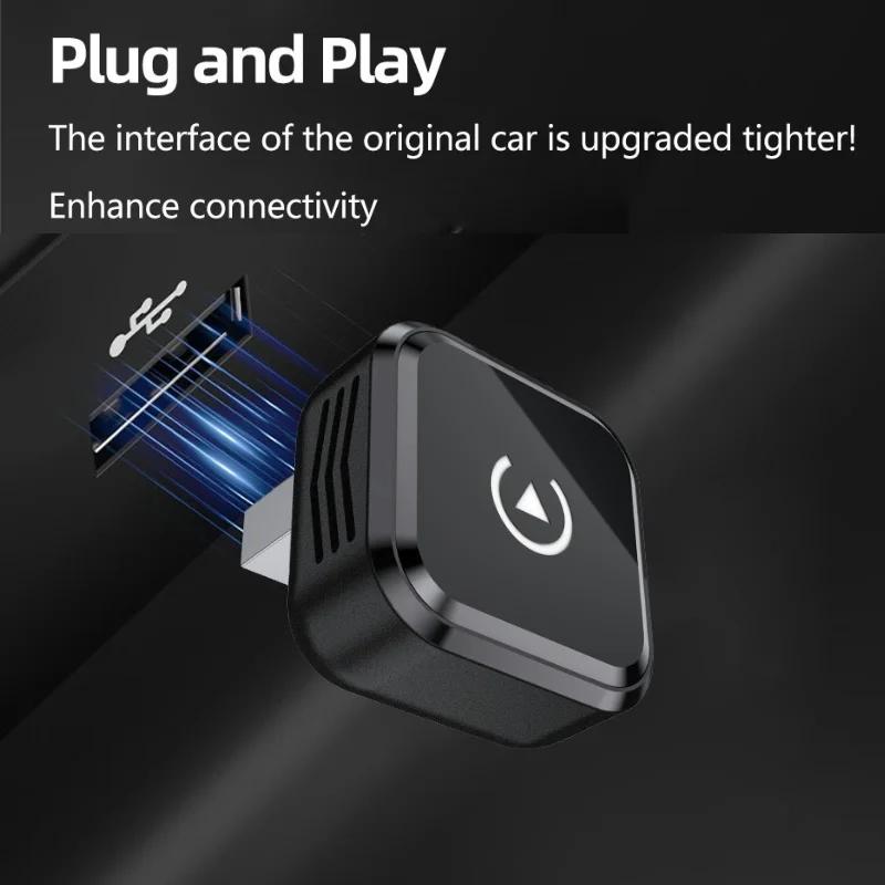 Carplay AI Box Kabellos Android Auto Smart Box 2 in 1 Kabelgebundener zu Kabellosem Carplay Adapter USB Typ-C Dongle im Universalauto