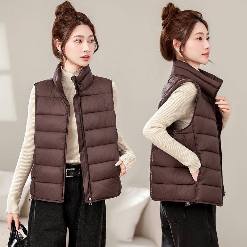 Light cotton clothes, vest jacket for women's new autumn and winter thickened warm sleeveless bread clothes, cotton-padded vest top