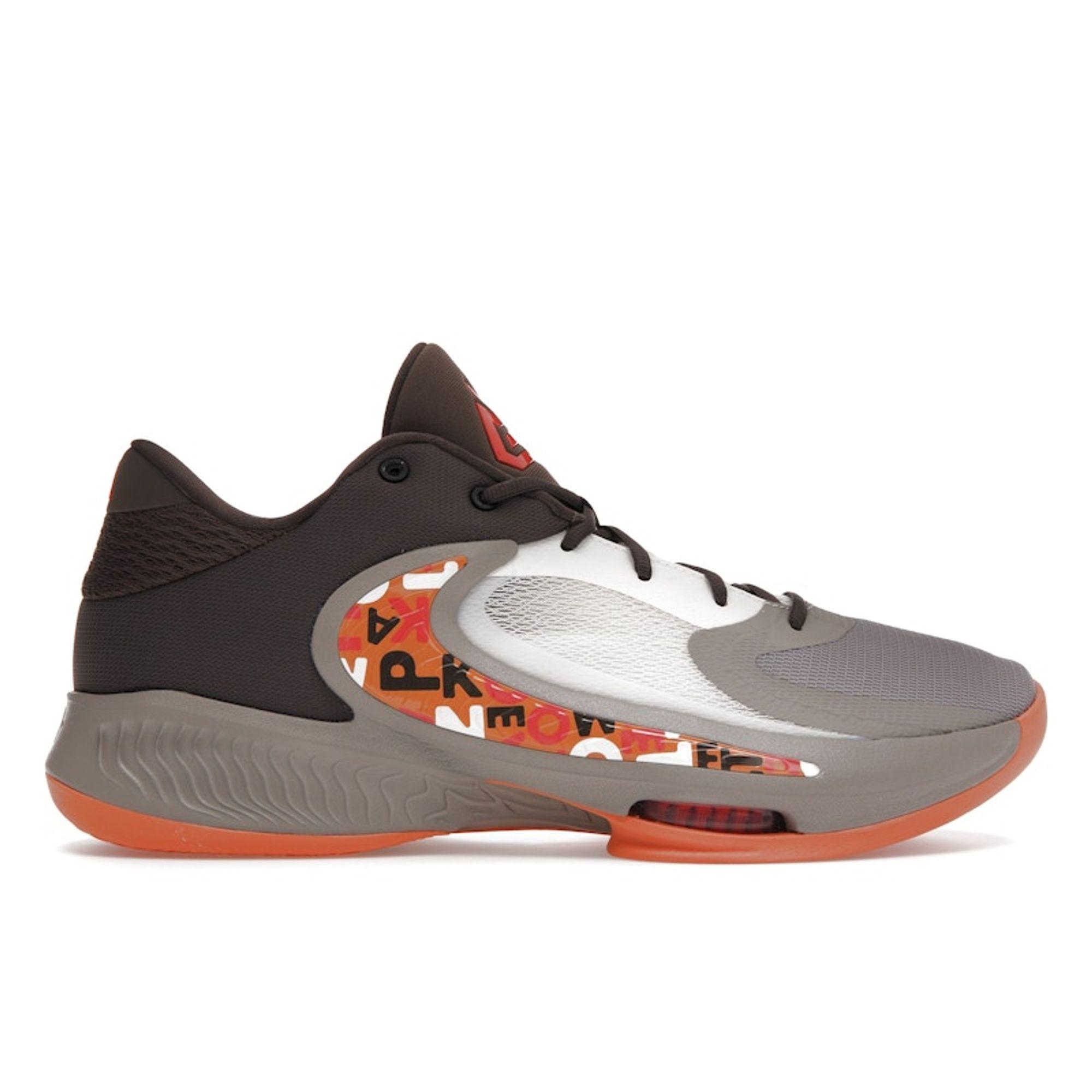 

Nike Zoom Freak 4 Letter Bros Men Sneakers Brown Ironstone Orange-Trance DJ6149-003 42.5