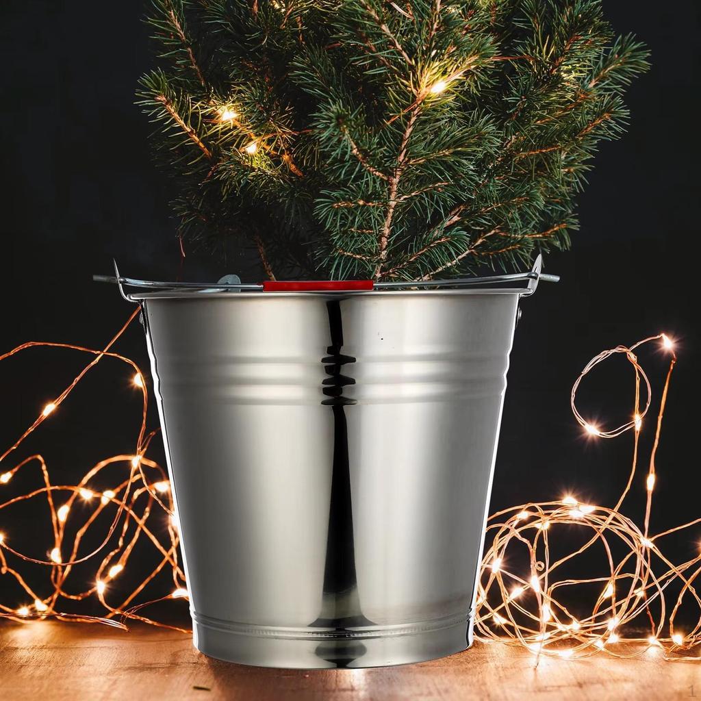 Ice Bucket Stainless Steel with Lid Beverage Tub Easily To Clean Pail Wine for