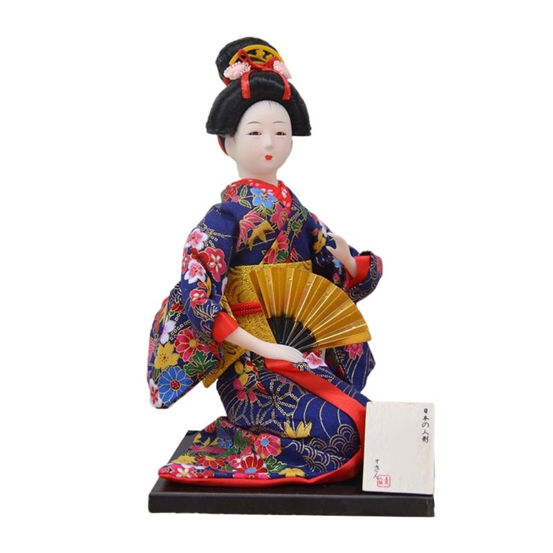 12Inch Japanese Kimono Toy Ornament for Restaurant and Home Decoration with Elegant Designing Optional Figurine Type