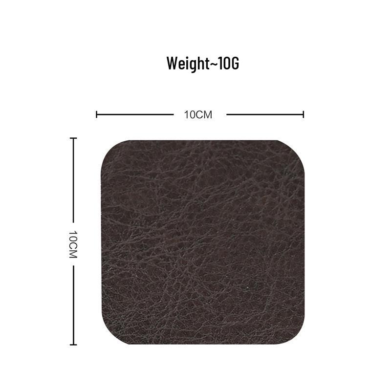 Waterproof, Oil-Proof, Heat-Resistant Non-Slip Western Style Square Placemat with Kraft Paper Texture (Double-Sided)