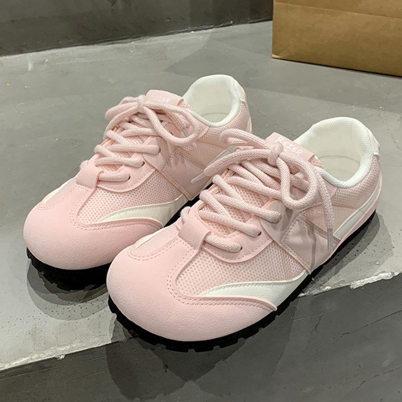 Niche retro casual board shoes, light lace-up puff shoes for women's 2025 new autumn super soft German training shoes for women