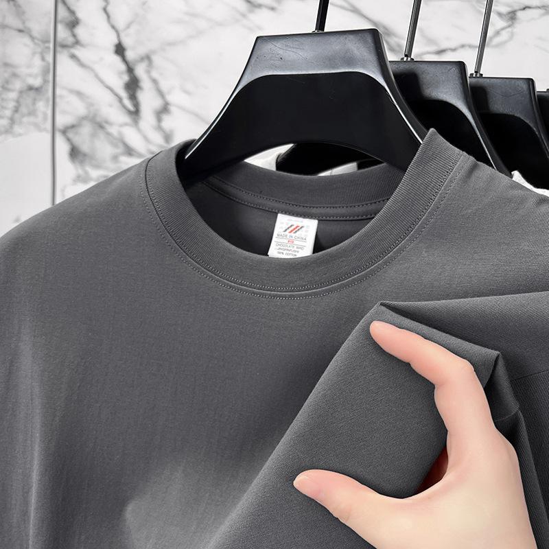 Summer High-end Brand Men's Short Sleeve Round Neck Fashionable Style Half Sleeved Top Breathable T-shirt