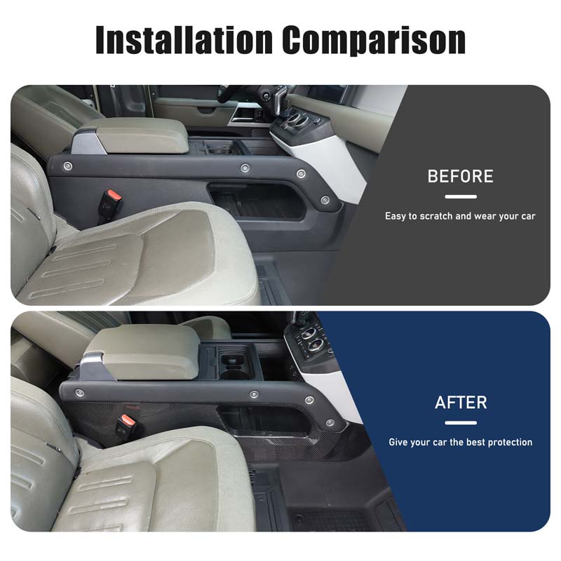 Carbon Fiber Car Centre Console Gear Shift Side Panel Decoration Cover for Land Rover Defender 90 110 2020-2025 Accessories NG6