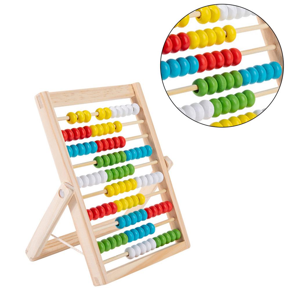 Wood Mathematics Learning Abacus Toy Portable Children Brain Development Preschool Thinking Training Toy for Toddlers