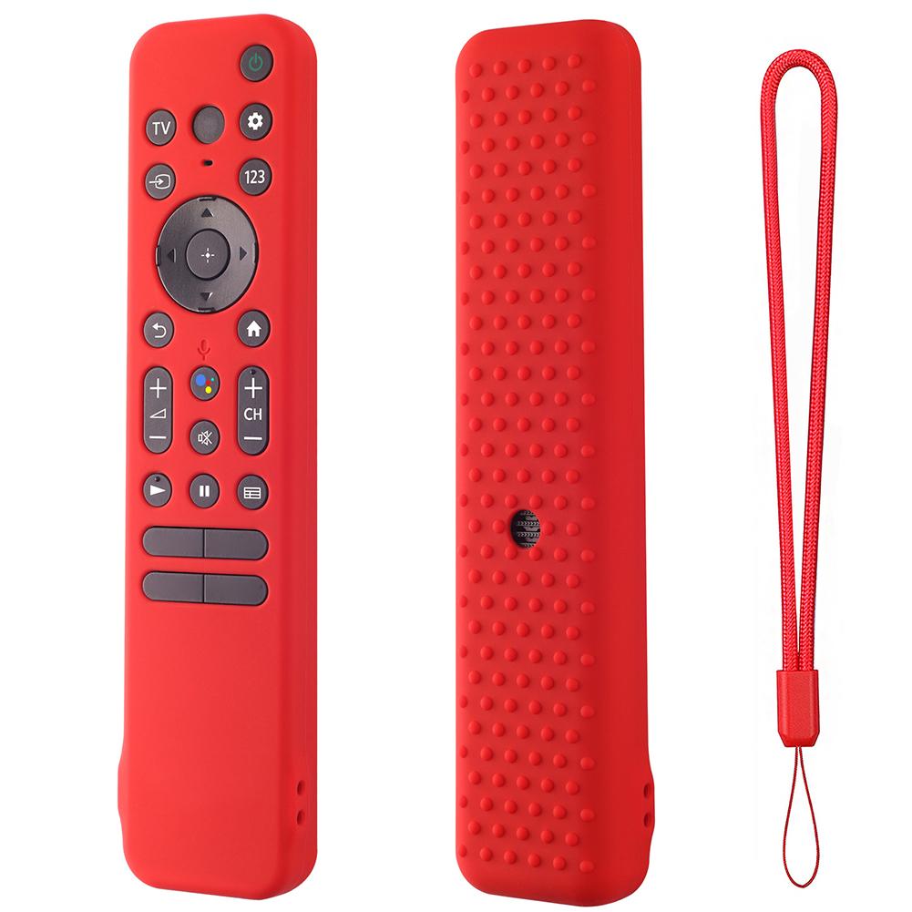 Anti-fall Remote Control Cover with Lanyard Silicone Dustproof Shell Waterproof Replacement Accessories for SONY RMF-TX800 TX900