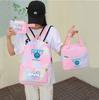 3Pcs/set Cartoon Printed Backpack with Lunch Bag Pencil Case for Teenager Girl Boy Large Capacity Waterproof Bookbag Gift Mochila