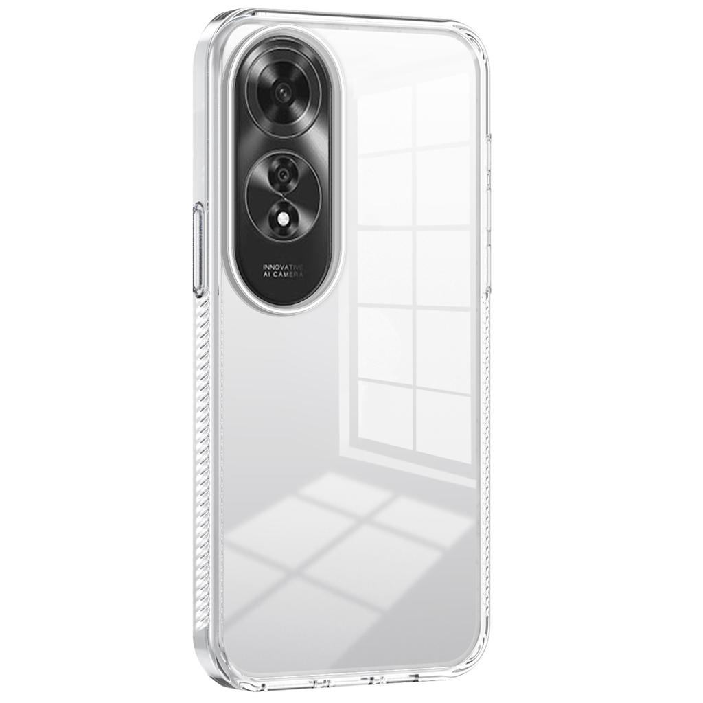 For Oppo A60 4G Clear Phone Case TPU+PC Anti-Slip Drop-Proof Back Cover