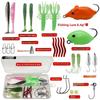 Tackle Box Soft Fishing Lures Kit Hook Set Silicone Soft Lures Hooks  Fishing Accessories
