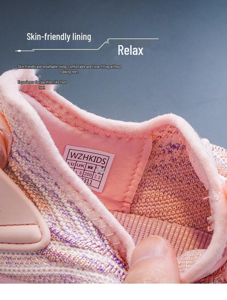 Kids' Coconut Flyknit Sneakers 2024: Breathable, Soft Sole, Casual Mesh for Boys & Girls