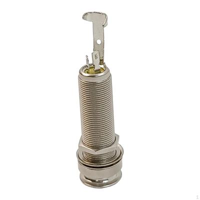 1/4" Stereo Mono End Pin Output Jack Guitar Parts Endpin Pickup Connector Zinc Alloy