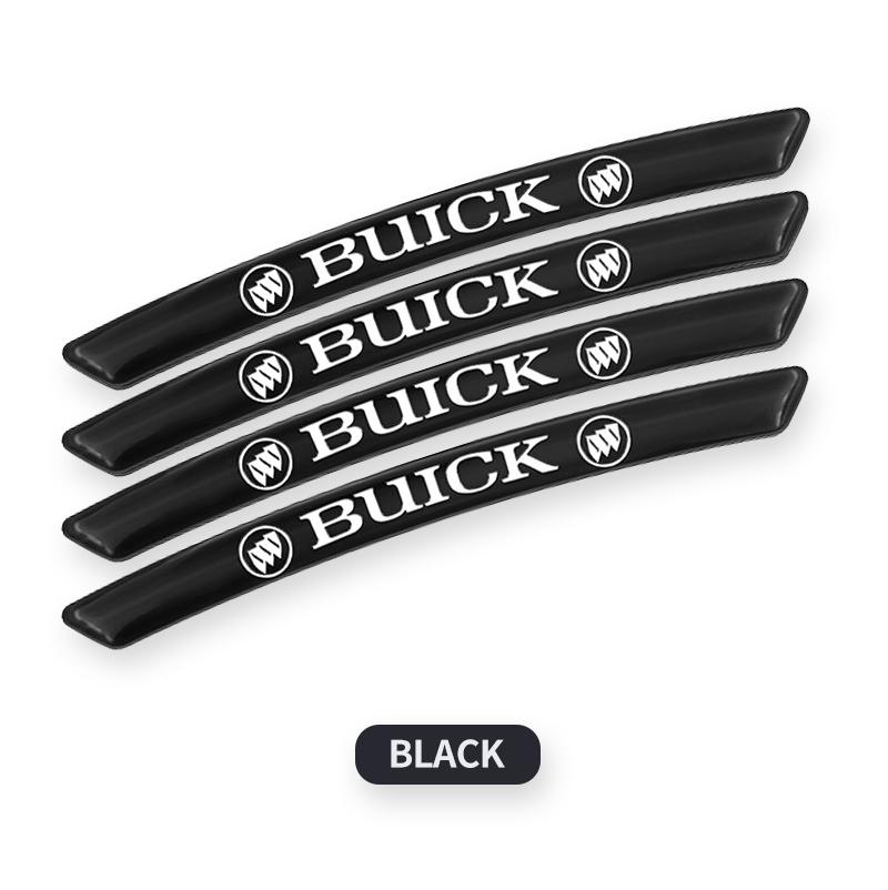 

4PCS Car Logo Aluminum Stickers Auto Wheel Hub Decoration For Buick Century Excelle XT Encore enclave royaum Park Avenue GL8 GL6