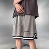 Shorts Masculinos de Verão com Sensação Refrescante e Respirável de Seda Gelo Tamanho Plus Largos Calças de Basquete Americanas de Malha Casual Calças Masculinas Cinco Pontos