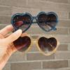 New Cartoon Lovely Sunglasses Heart Shape Frame Flash Crystal Girls Sun Glasses Round Street Beat Eyewear